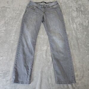 Lee Platinum‎ Label Jeans Womens 6 Short Gray 5-Pocket Mid Rise Charcoal Wash